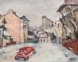 Vasile Ştefan, Iarnă în București, 1941, ulei pe pânză