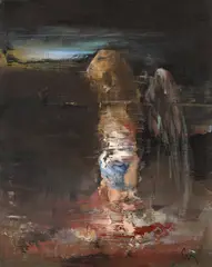 Înger urban by Francisc Chiuariu, 2021, ulei pe pânză lipită pe carton, sold Jan 2023