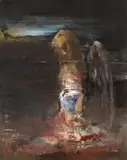 Francisc Chiuariu, Înger urban, 2021, ulei pe pânză lipită pe carton