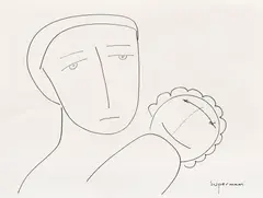 Virgil Scripcariu, Supermam, tuș pe hârtie