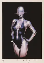 Black Background by Hajime Sorayama, serigrafie, sold Jan 2023