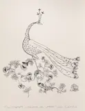 Grădina cu păuni by Ștefan Câlția, 2022, serigrafie, sold Jan 2023