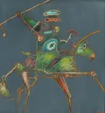 Ion Iancuț, Don Quijote, pastel pe hârtie