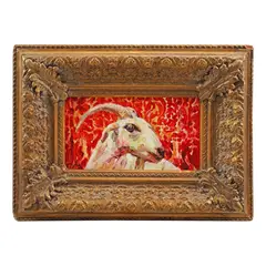 Gheorghe Fikl, Gentle Beast, obiect (ulei pe pânză, ramă de epocă)