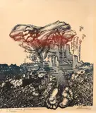 Marcel Chirnoagă, Poluarea spiritului uman, 1974, cromolitografie