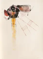 Canzone by Geta Brătescu, 1977, litografie, sold Jan 2023