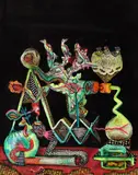 Raid, Art Meets Science, acrilic, tuș și cariocă pe pânză lipită pe carton