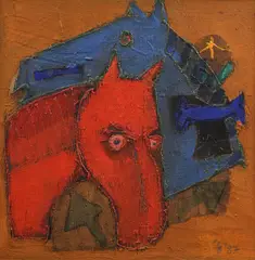Caii împăratului by Ilie Boca, ulei pe pânză, sold Jan 2023