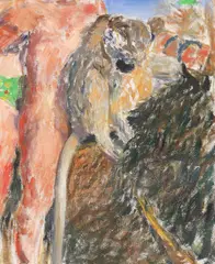 Flavia Lugigan, Three Devils Riding a Donkey (seria Eforie Nord), 2022, ulei pe pânză