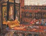 Pericle Capidan, Interior tradițional, ulei pe carton