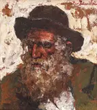 Portret de evreu by Octav Băncilă, ulei pe pânză, sold Dec 2022