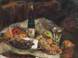 Rudolf Schweitzer–Cumpăna, Natură statică cu fructe și sticlă de vin
