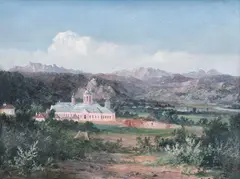 Henri Trenk, Mănăstirea Cotmeana, 1861, ulei pe hârtie