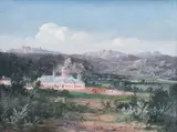 Henri Trenk, Mănăstirea Cotmeana, 1861, ulei pe hârtie