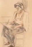 Theodor Pallady, Studiu, cărbune și creioane colorate pe hârtie