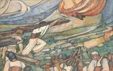 Lucretia Mihail-Silion, Lemne de foc, 1920, guașă și creion pe carton subțire