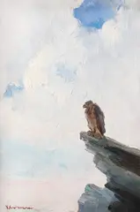 Senectute by Arthur Verona, ulei pe placaj, sold Dec 2022