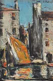 Chioggia by Gheorghe Petrașcu, 1934, ulei pe lemn, offered Dec 2022