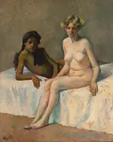Hans Eder, Modele în atelier, 1909, ulei pe pânză