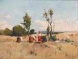Teodor Harșia, Strânsul fânului