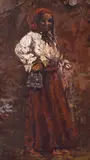 Țigăncușă cu ghioc by Octav Băncilă, ulei pe pânză, sold Dec 2022
