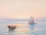 Eugen (Evgheni) Gorski, Apus de soare pe mare, ulei pe placaj