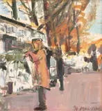 Vasile Mureșan Murivale, Buchiniști pe Sena, 1997, ulei pe pânză