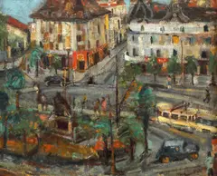 Gheorghe Juster, Vechiul București, ulei pe pânză