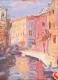 Vasile Mureșan Murivale, Canal la Veneția, 1996, ulei pe pânză