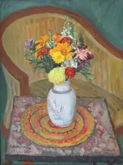 Flori de primăvară by Octavian Angheluță, ulei pe pânză, offered Nov 2022