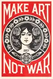Shepard Fairey, Make Art Not War, 2018, cromolitografie