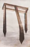 Paul Neagu, Hyphen, 1977, creion, creioane colorate și tuș pe hârtie