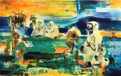 Sunflower Field by Andrei Tiba, 2020, ulei pe pânză, sold Nov 2022