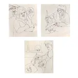Artistul și creația by Mihai Olos, peniță pe hârtie, offered Nov 2022