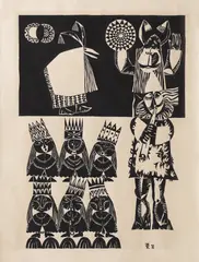 Toma Roata, Obiceiuri strămoșești, 1971, litografie