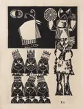 Toma Roata, Obiceiuri strămoșești, 1971, litografie