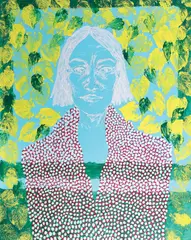 Invert by Claudia Ion, 2018, acrilic și tempera pe pânză, offered Nov 2022