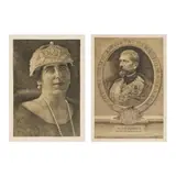 Gabriel Popescu, Lot format din două gravuri ilustrându-i pe Regele Ferdinand și Regina Maria, acvaforte și gravură cu acul