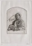Nicolae Titulescu by Octavian Ioan Penda, acvaforte, sold Oct 2022