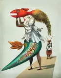 Jules Perahim, Heureux Presage (Bunavestire), 1974, ulei pe pânză