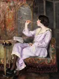 Aurel Bordenache, Portret cu țigaretă, 1921, ulei pe pânză