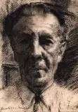 Rudolf Schweitzer–Cumpăna, Autoportret, cărbune pe hârtie