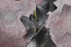 Paul Ackerman, Compoziție abstractă, guaşă şi pastel pe hârtie lipită pe carton