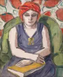 Theodor Pallady, Turbanul roșu, ulei pe pânză lipită pe carton