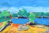 Ion Pacea, Marină la 2 Mai, tempera pe hârtie