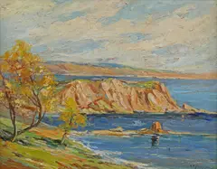 Golf by Jean Cheller, ulei pe placaj, sold Oct 2022