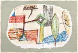 Marcel Janco, Poarta paradisului, 1918, litografie color pe hârtie