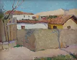 Margine de sat by Gheorghe Zamphiropol-Dall, ulei pe pânză lipită pe carton, offered Oct 2022