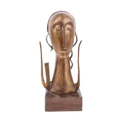 Muză cu liră by Ion Irimescu, bronz, sold Oct 2022