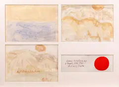 Sultana Maitec, Lună plină, creioane colorate pe carton